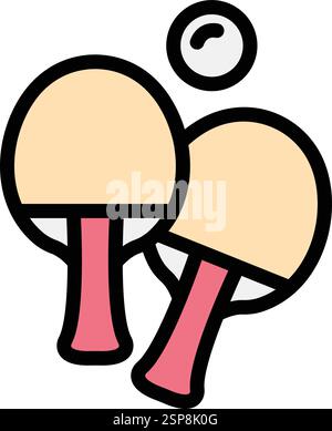Ping pong Vector Icon Design Illustration Stock Vector