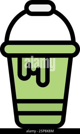 Paint bucket Vector Icon Design Illustration Stock Vector