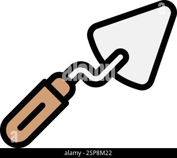 Trowel Vector Icon Design Illustration Stock Vector