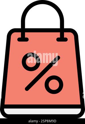 Shopping bag Vector Icon Design Illustration Stock Vector