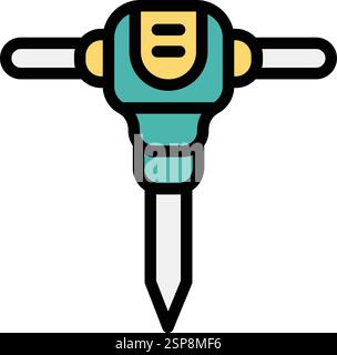 Jackhammer Vector Icon Design Illustration Stock Vector