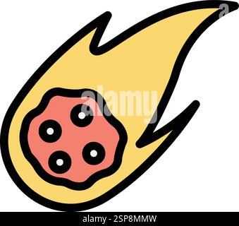 Comet Vector Icon Design Illustration Stock Vector