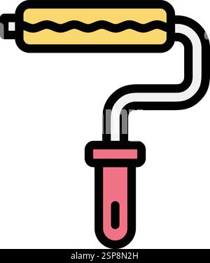 Paint roller Vector Icon Design Illustration Stock Vector