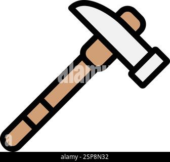 Pick hammer Vector Icon Design Illustration Stock Vector