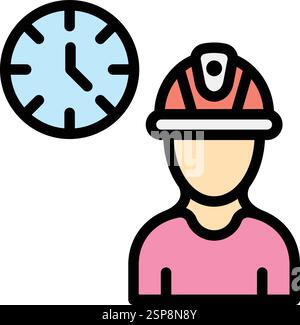 Working hours Vector Icon Design Illustration Stock Vector