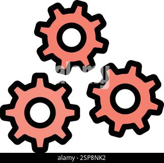 Gears Vector Icon Design Illustration Stock Vector