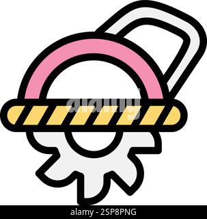 Circular saw Vector Icon Design Illustration Stock Vector