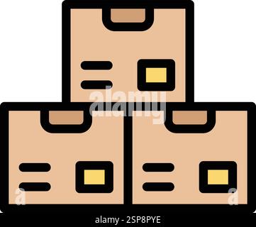 Boxes Vector Icon Design Illustration Stock Vector