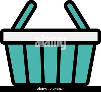 Shopping basket Vector Icon Design Illustration Stock Vector