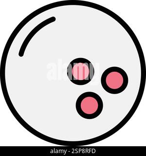 Bowling ball Vector Icon Design Illustration Stock Vector
