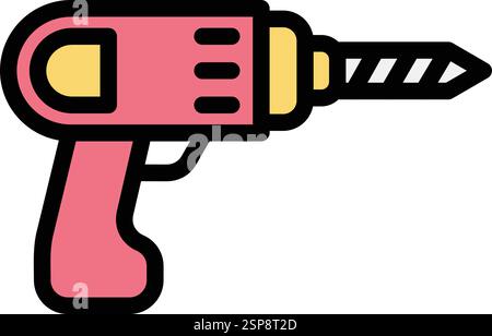 Drill Vector Icon Design Illustration Stock Vector