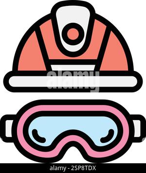 Safety glasses Vector Icon Design Illustration Stock Vector