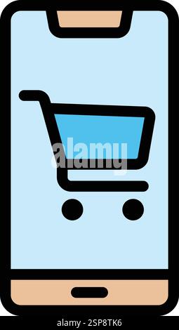 Online shop Vector Icon Design Illustration Stock Vector