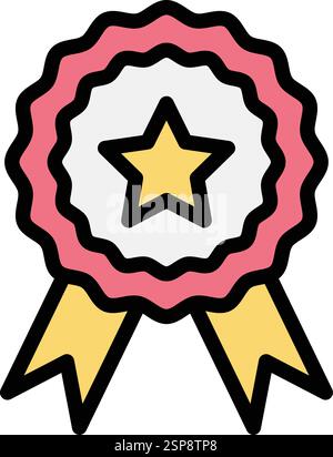 Ribbon Vector Icon Design Illustration Stock Vector
