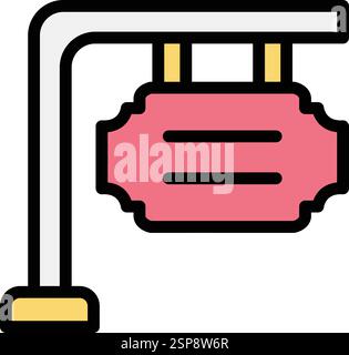 Signboard Vector Icon Design Illustration Stock Vector