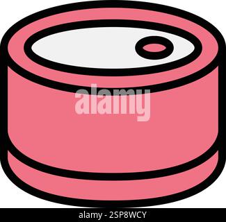 Canned food Vector Icon Design Illustration Stock Vector