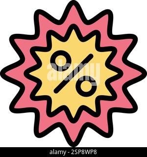 Discount Vector Icon Design Illustration Stock Vector