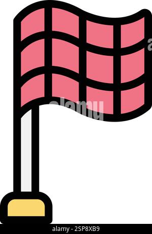 Checkered flag Vector Icon Design Illustration Stock Vector