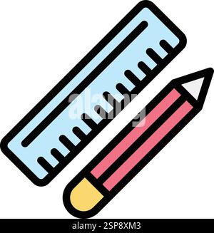 Ruler Vector Icon Design Illustration Stock Vector