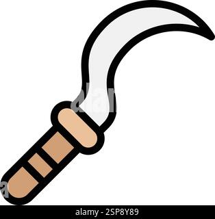 Sickle Vector Icon Design Illustration Stock Vector