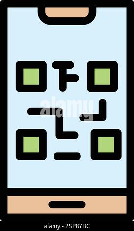 Qr code Vector Icon Design Illustration Stock Vector