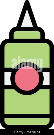 Ketchup Vector Icon Design Illustration Stock Vector