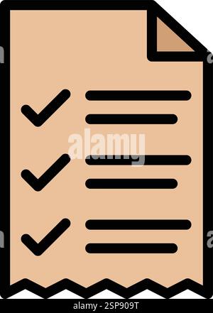 Receipt Vector Icon Design Illustration Stock Vector