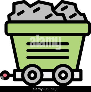 Mining cart Vector Icon Design Illustration Stock Vector