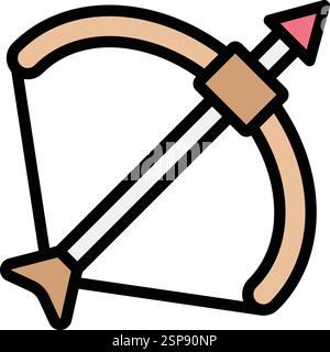 Bow Vector Icon Design Illustration Stock Vector