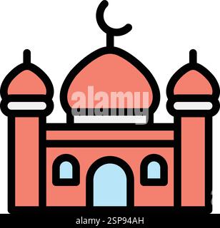 Mosque Vector Icon Design Illustration Stock Vector
