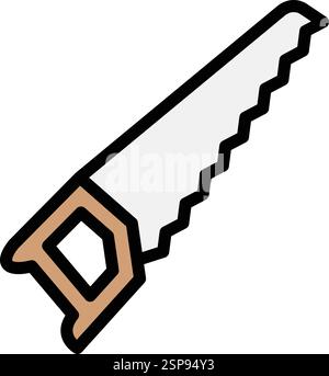 Hand saw Vector Icon Design Illustration Stock Vector