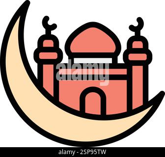 Halfmoon Vector Icon Design Illustration Stock Vector
