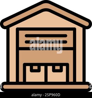 Warehouse Vector Icon Design Illustration Stock Vector