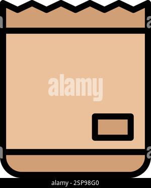 Paper bag Vector Icon Design Illustration Stock Vector