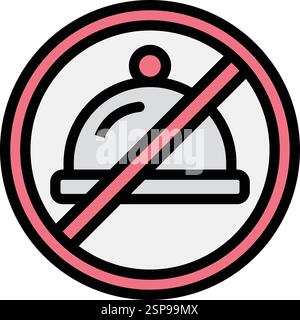 No eating Vector Icon Design Illustration Stock Vector