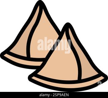 Samosa Vector Icon Design Illustration Stock Vector