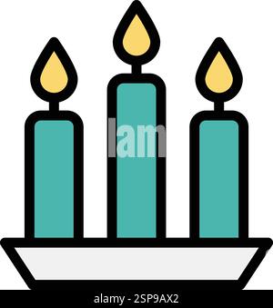 Candle Vector Icon Design Illustration Stock Vector