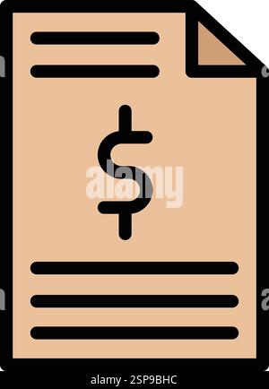 Invoice Vector Icon Design Illustration Stock Vector
