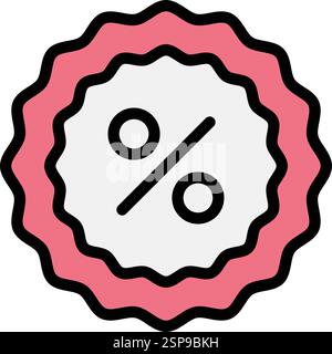 Discount Vector Icon Design Illustration Stock Vector