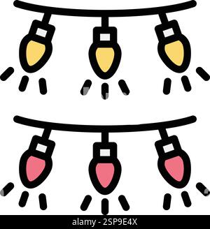 Garland Vector Icon Design Illustration Stock Vector