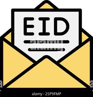 Eid card Vector Icon Design Illustration Stock Vector
