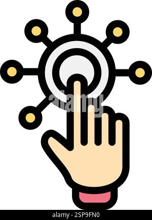 Interactivity icon Vector symbol or sign set collection in black and ...
