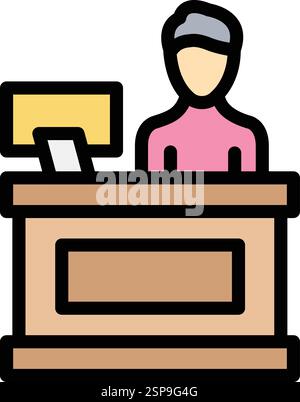 Employee Vector Icon Design Illustration Stock Vector