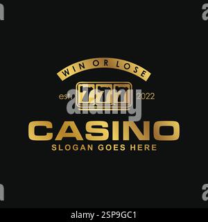 Casino Logo Design Template Stock Vector