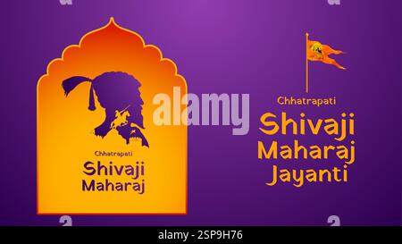 illustration of emperor Shivaji, the great warrior of Maratha from