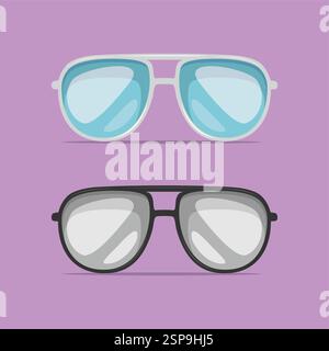 Flat sun glasses vector icon isolated Stock Vector