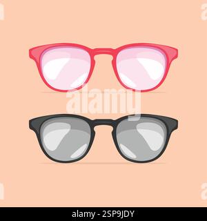 Flat sun glasses vector icon isolated Stock Vector