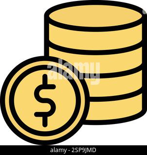 Dollar Vector Icon Design Illustration Stock Vector