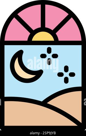 Window Vector Icon Design Illustration Stock Vector