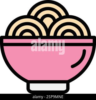 Spaghetti Vector Icon Design Illustration Stock Vector